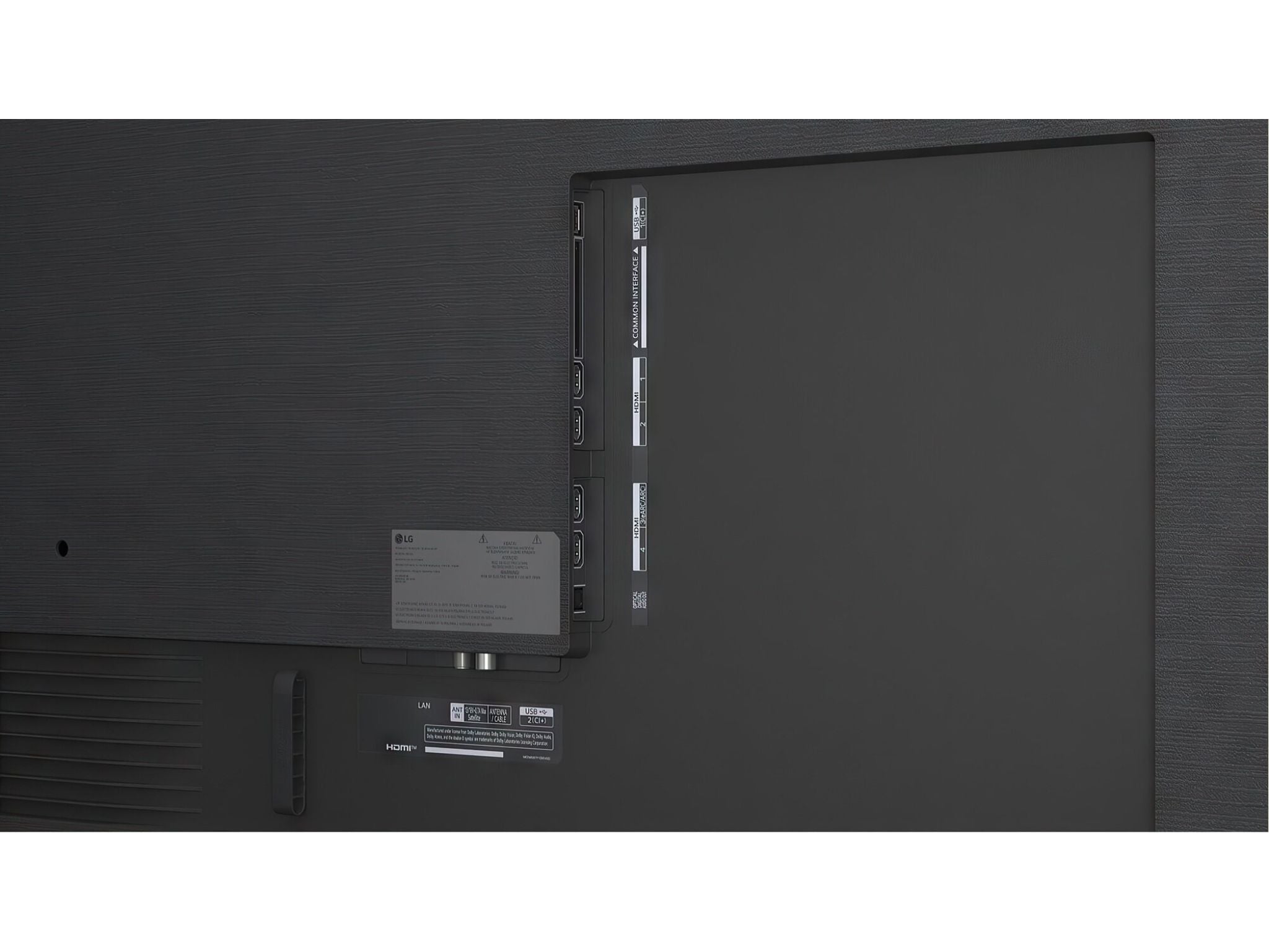 LG 100QNED86A6A porty HDMI USB złącza Smart TV