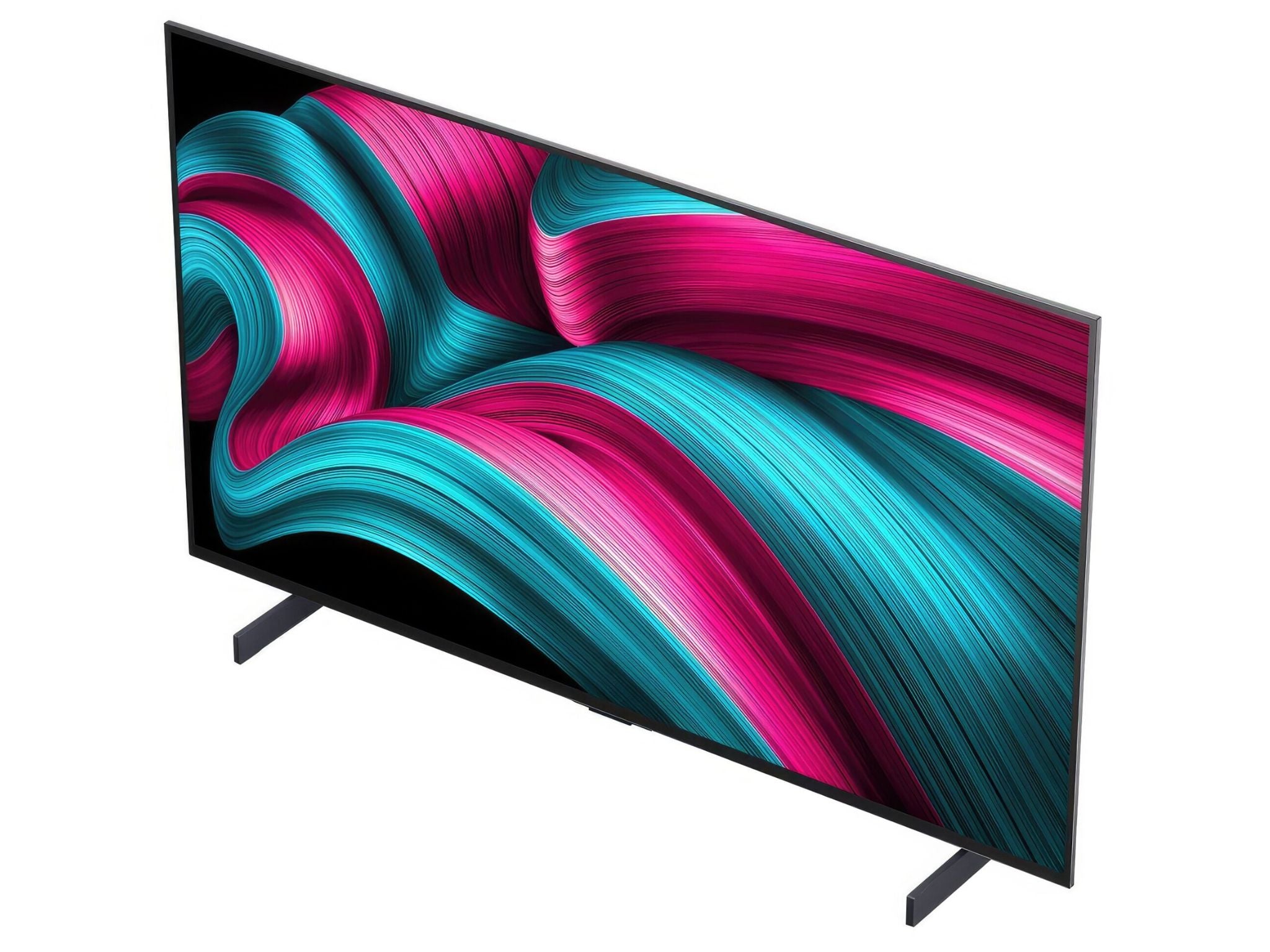 LG 42C51 widok z góry pod kątem cienka obudowa OLED
