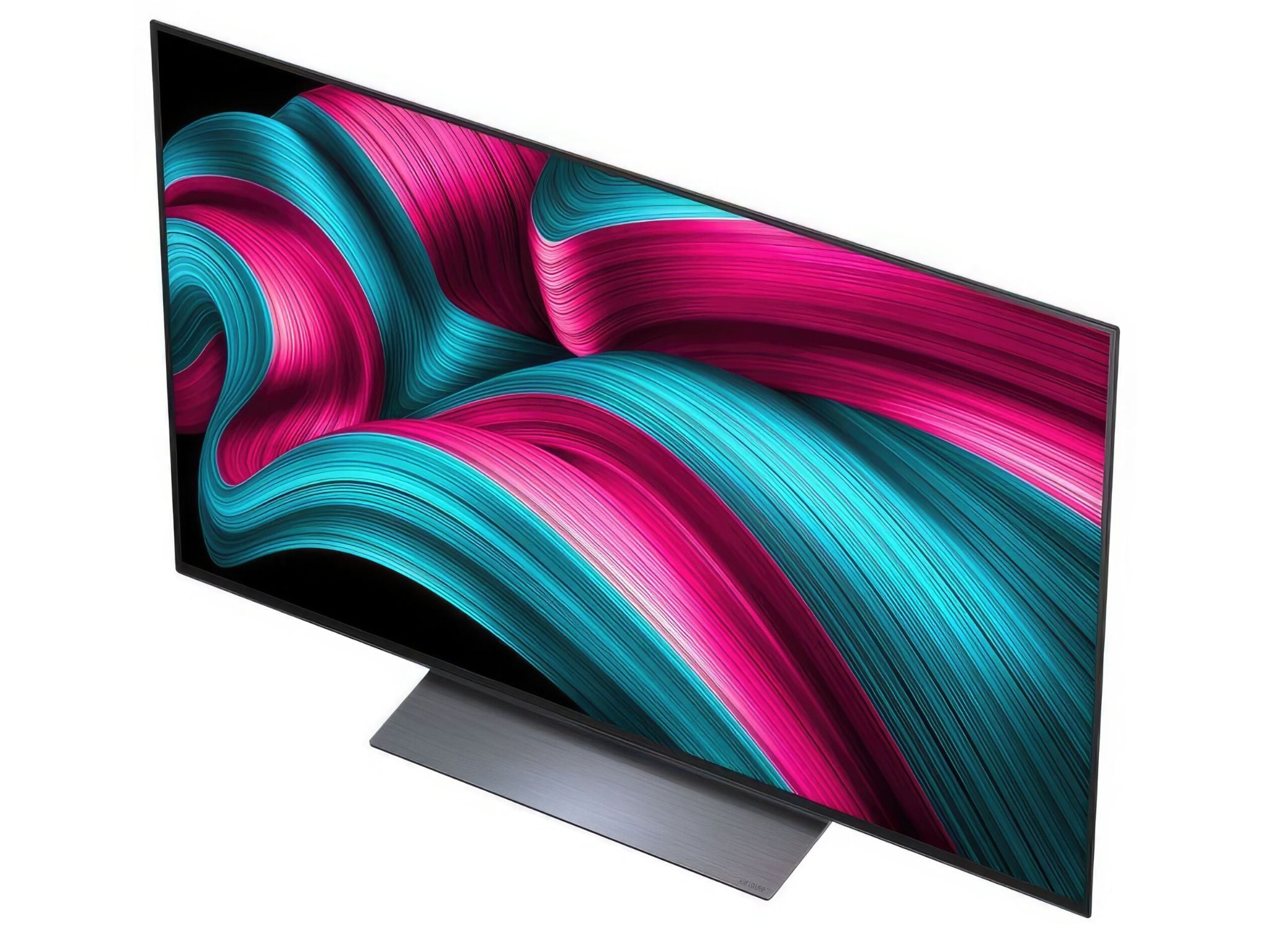 LG 48C51 widok z góry pod kątem cienka obudowa OLED