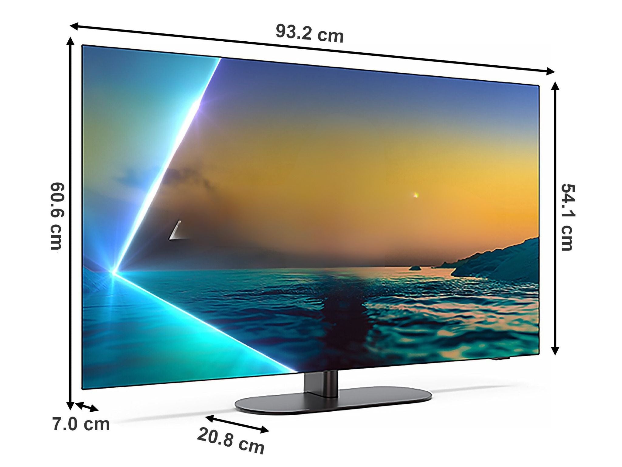 Philips 42OLED820 42 cale tv wymiary szerokość wysokość głębokość