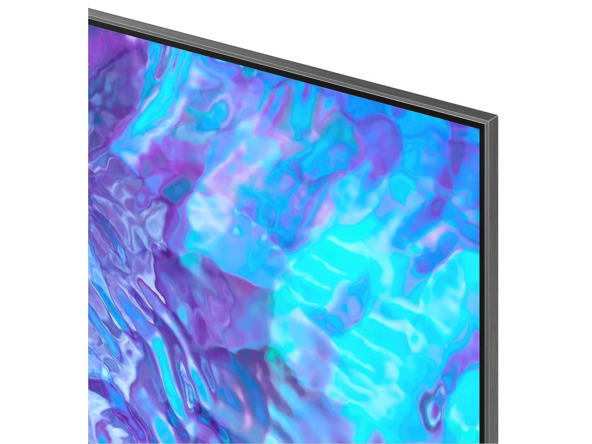 Samsung 98Q80C cienka ramka telewizora zbliżenie detali design