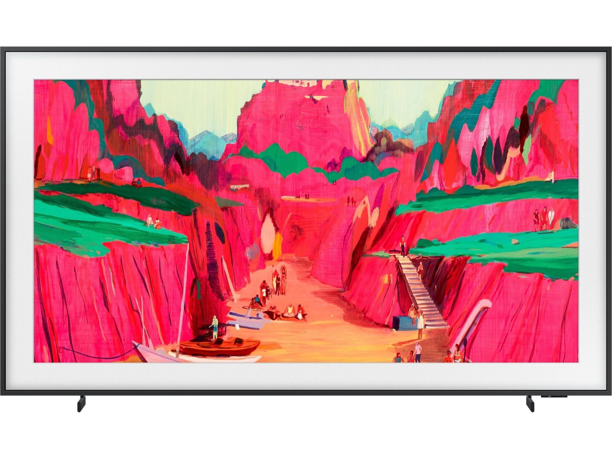 Telewizor Samsung QE85LS03FW 85 cali 4K The Frame Pro – widok z przodu, ekran jak obraz