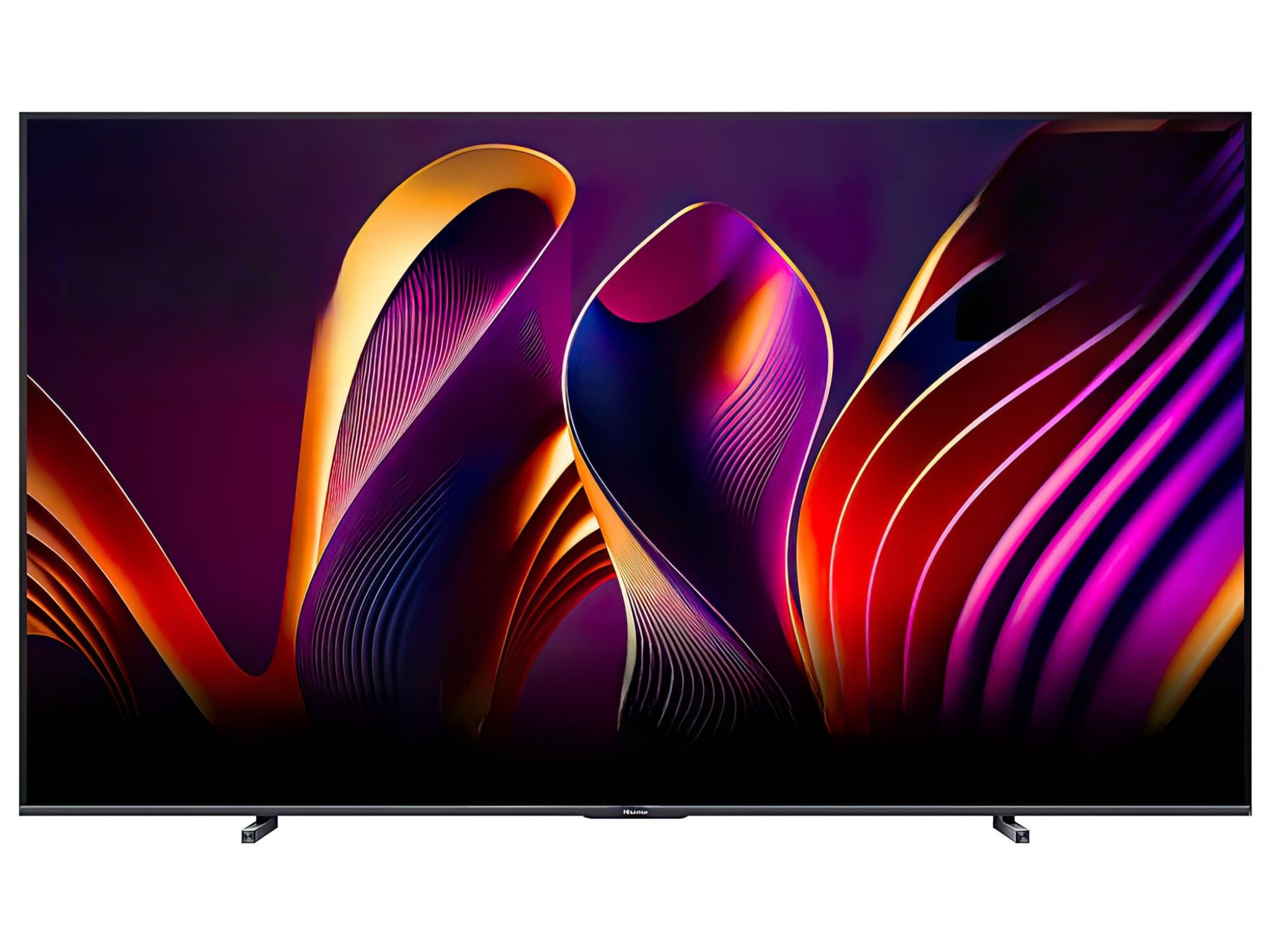 Hisense 100E7NQ PRO 100 cali QLED 4K Smart TV widok z przodu cienka ramka