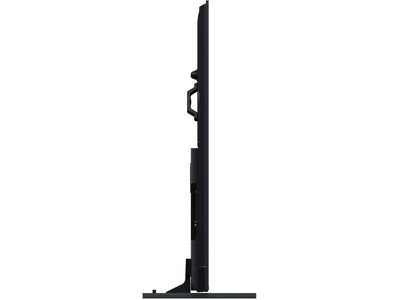Hisense 100E7Q PRO tv widok z boku smukła obudowa telewizora