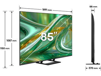 Hisense 85E8S wymiary telewizora 85 cali