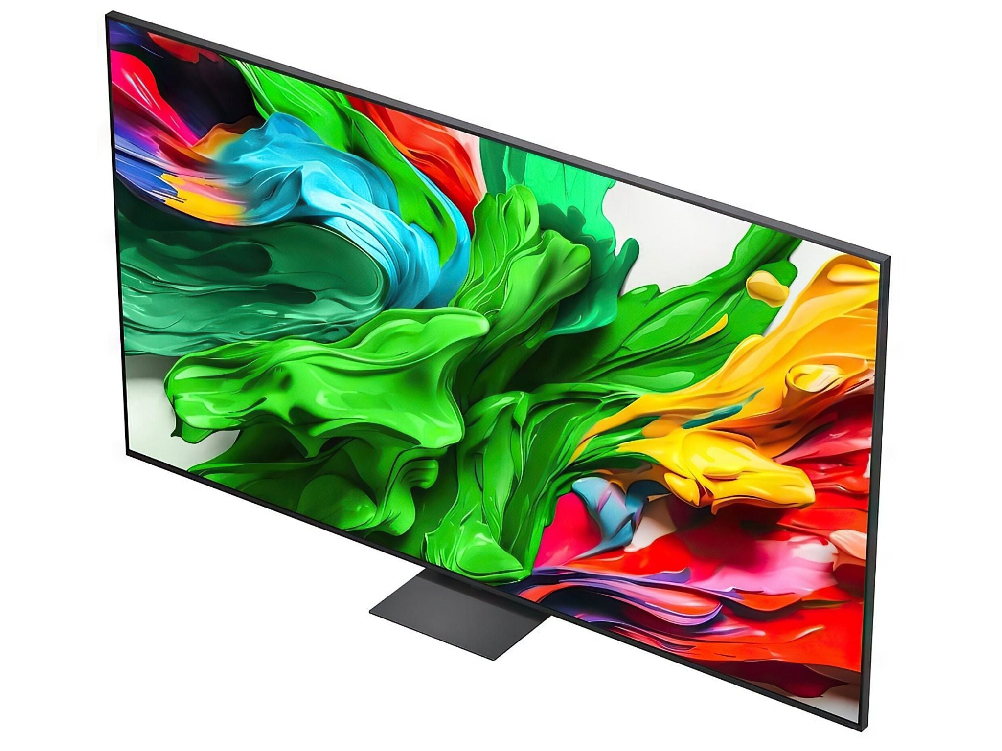 LG 100QNED86A6A widok z góry pod kątem cienka obudowa