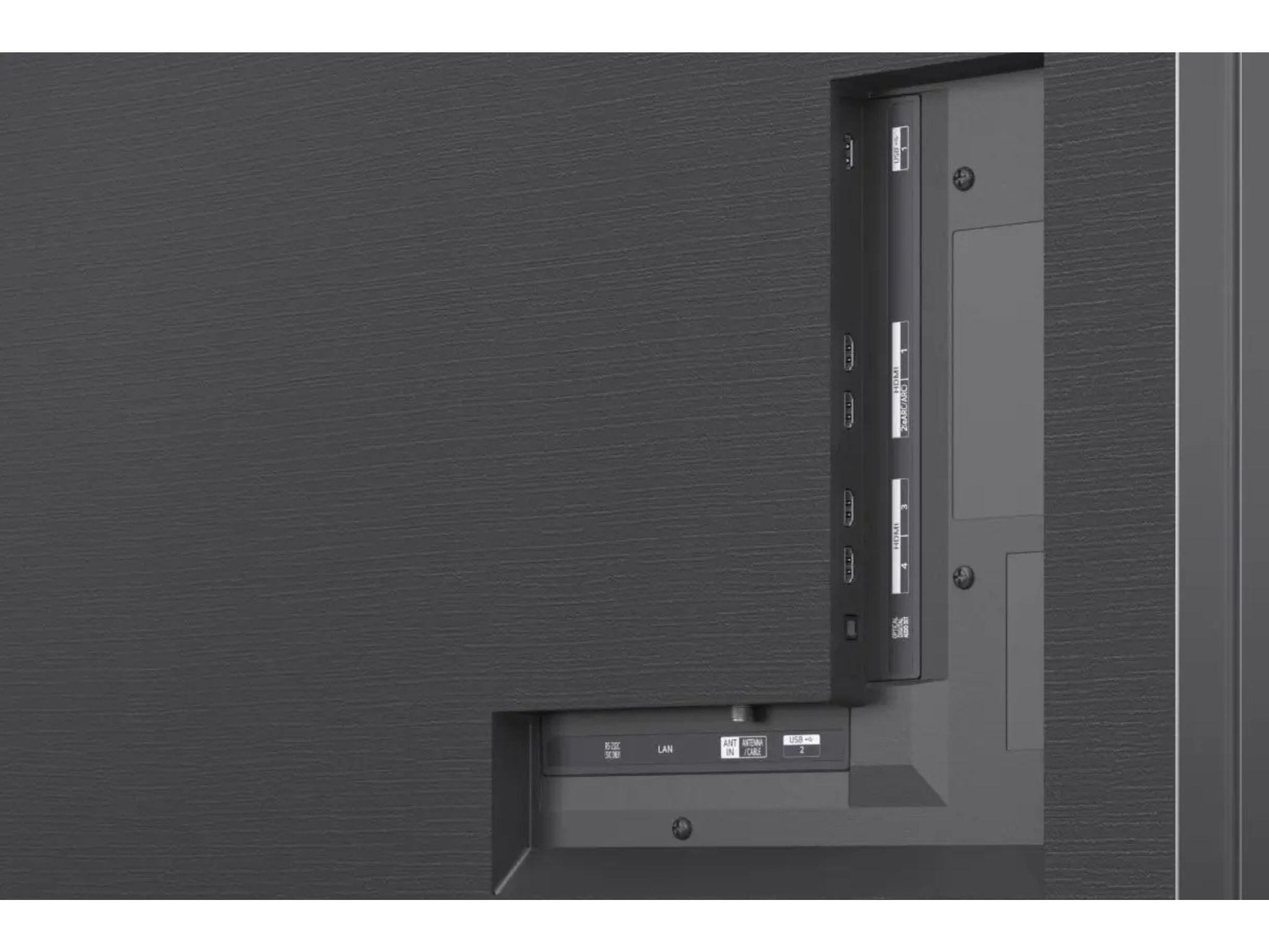 LG 115QNED93B6 złącza HDMI USB panel portów