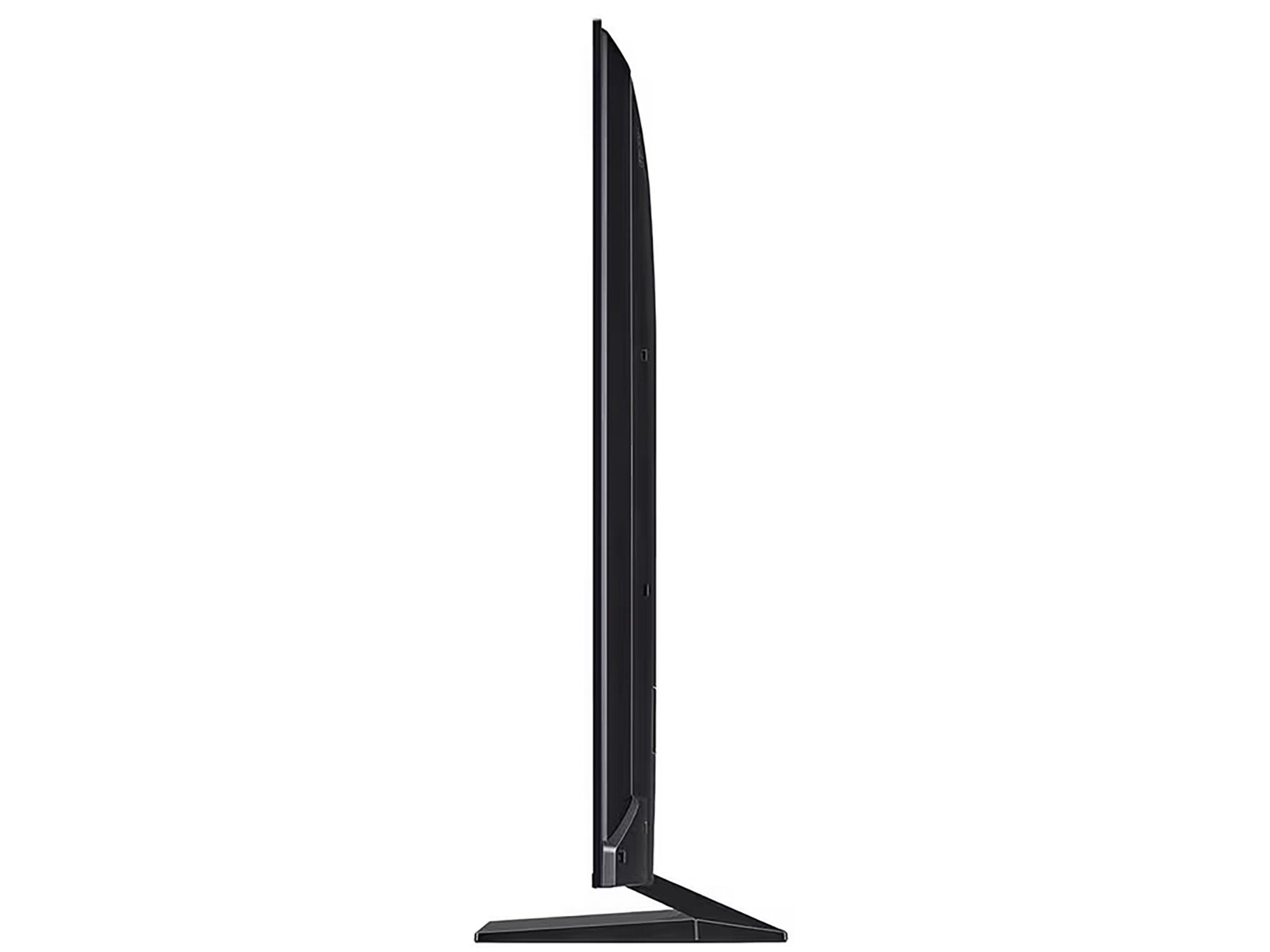 LG 85QNED93A6A widok z boku smukła obudowa telewizora