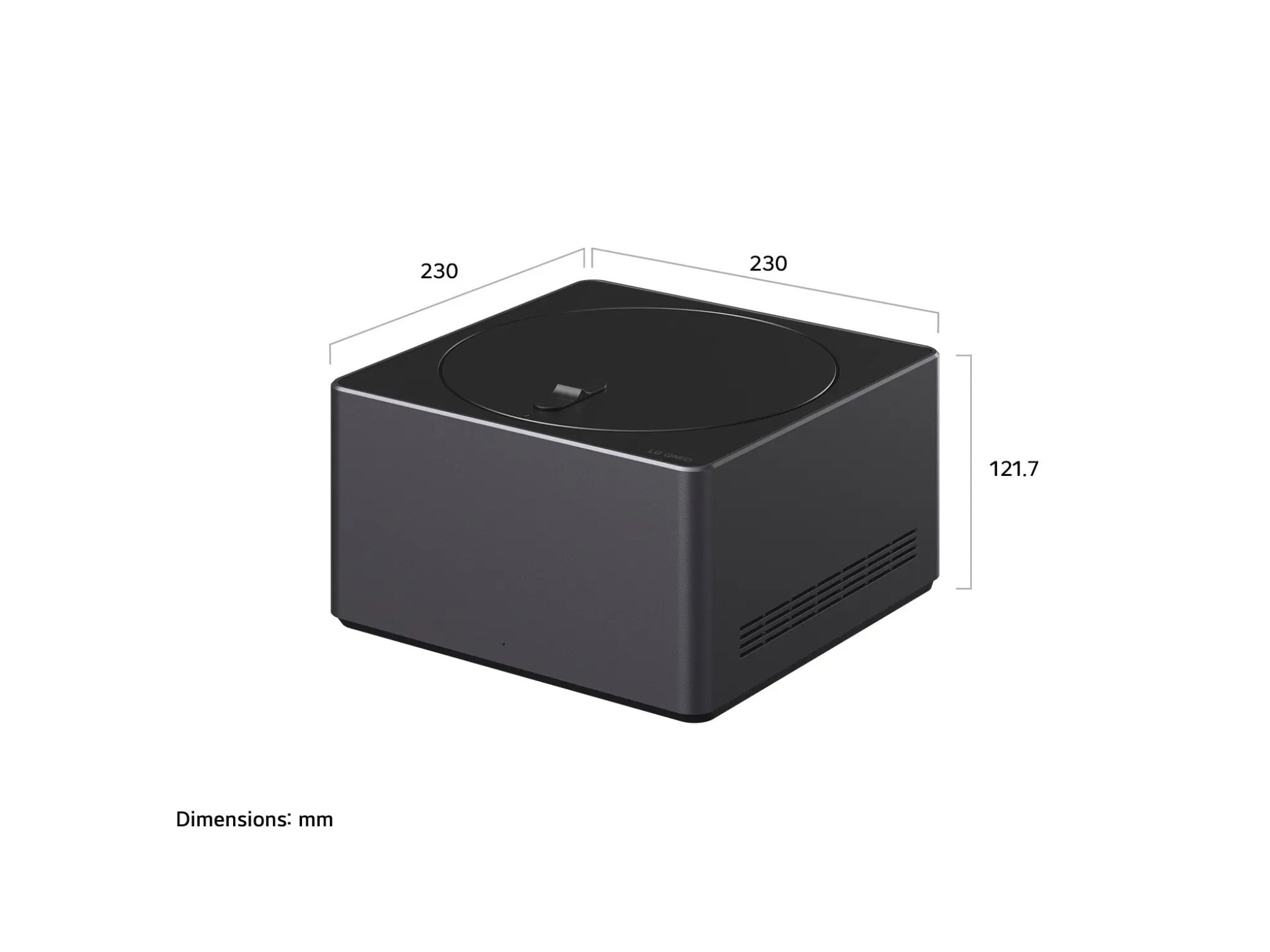 LG 86QNED9MA6BLG Zero Connect Box widok z przodu bezprzewodowy moduł do telewizora LG QNED