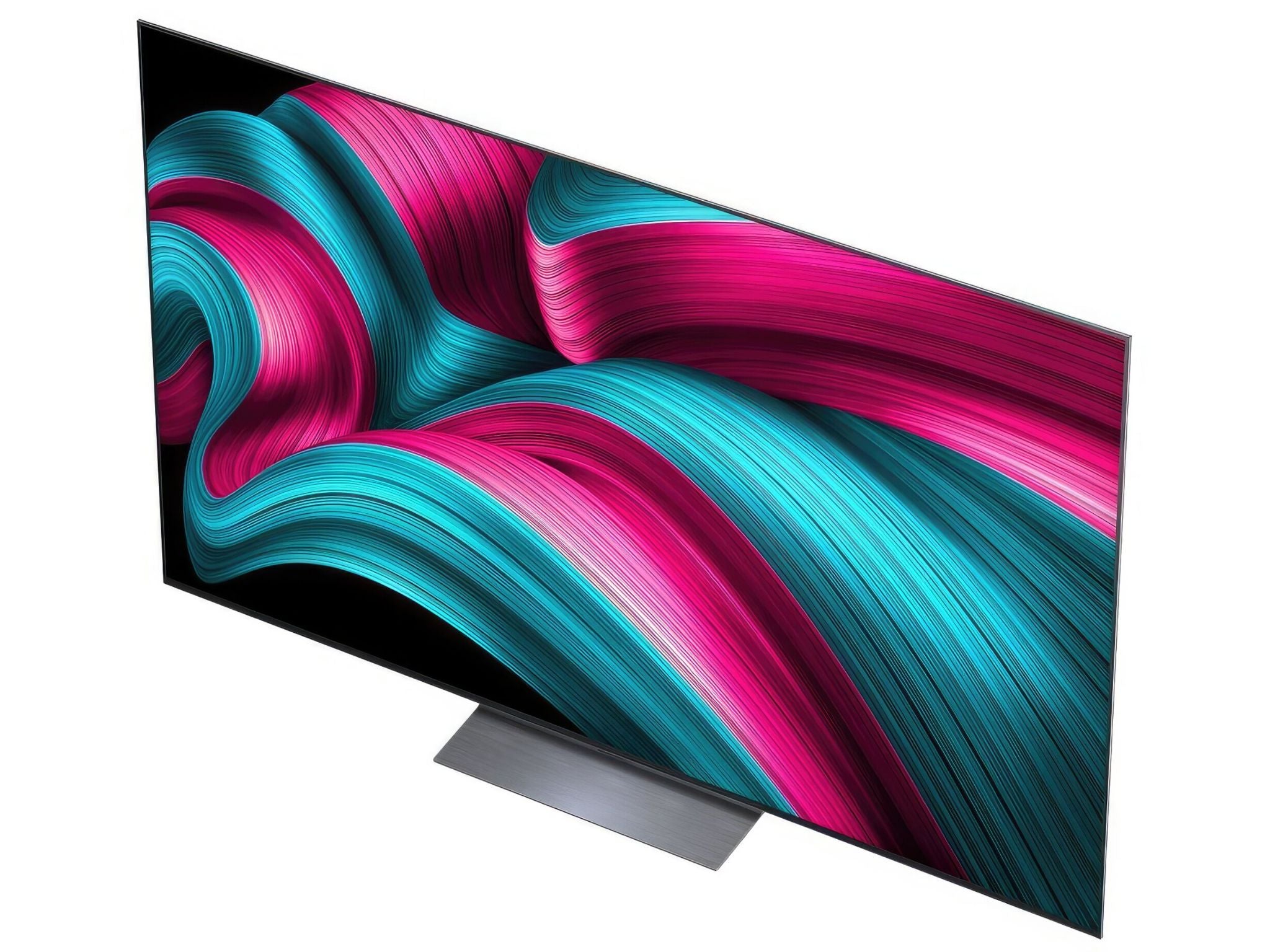 LG 77C51 widok z góry pod kątem cienka obudowa OLED