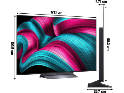 LG 77C54LA 77 cali wymiary szerokość wysokość głębokość