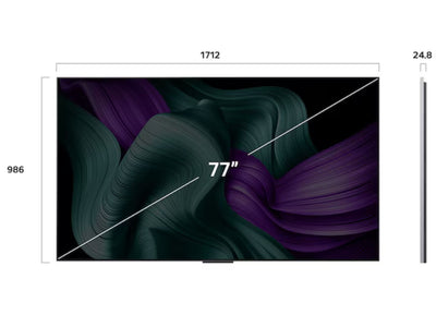 LG 77M59 wymiary telewizora 77 cali szerokość wysokość głębokość
