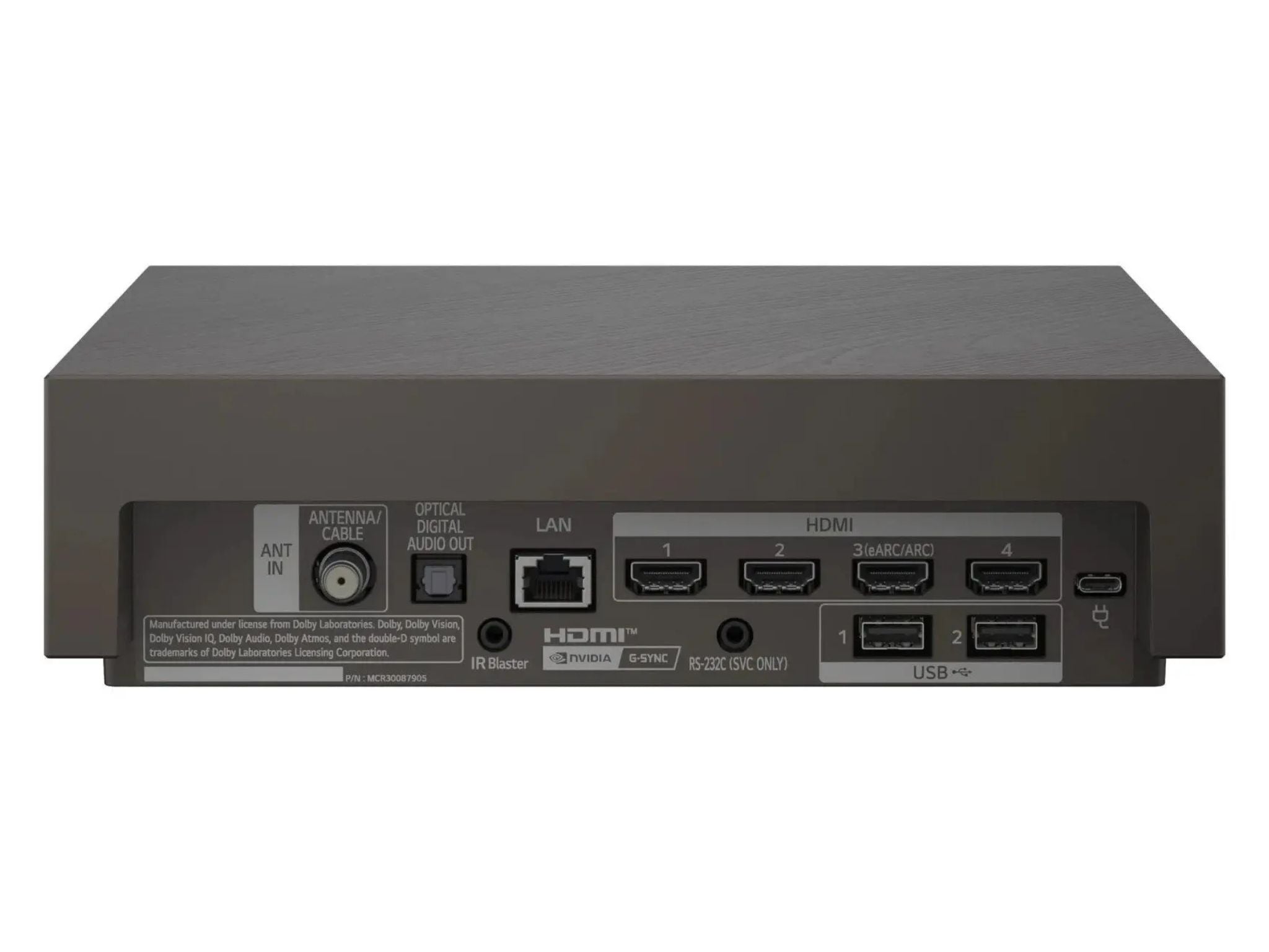 LG 83W69LA panel złączy HDMI USB LAN widok z tyłu
