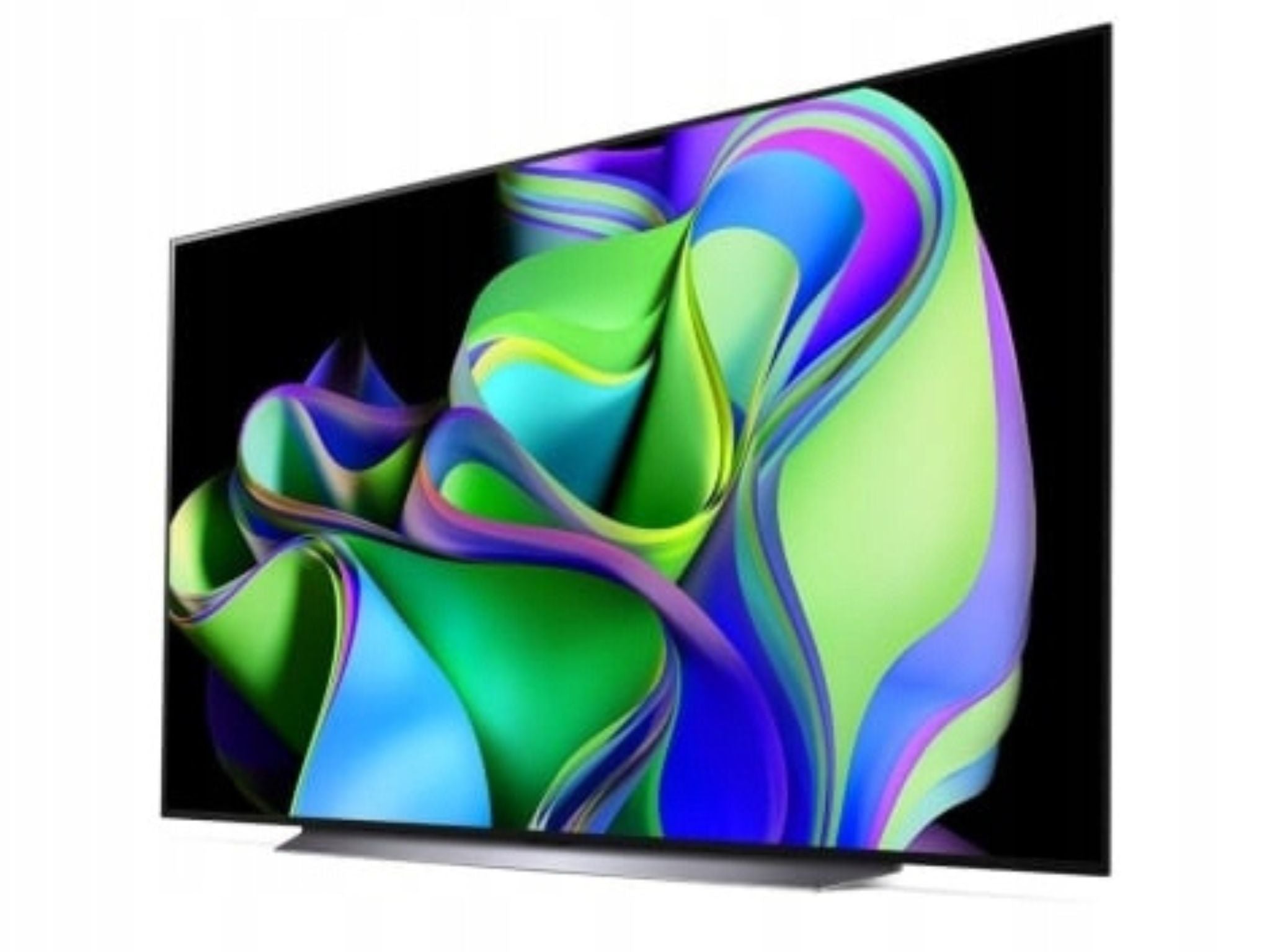 LG 83C31 Smart TV 83 cali OLED 4K widok boczny pod kątem smukła obudowa