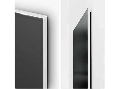 LG 97G54 cienka ramka zbliżenie detali ekranu OLED na ścianie