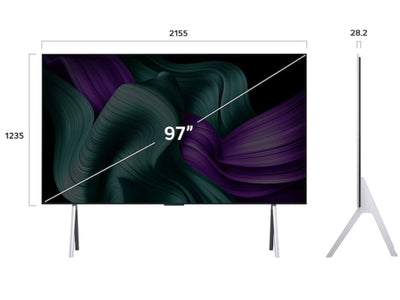 LG 97M59 wymiary telewizora 97 cali szerokość wysokość głębokość