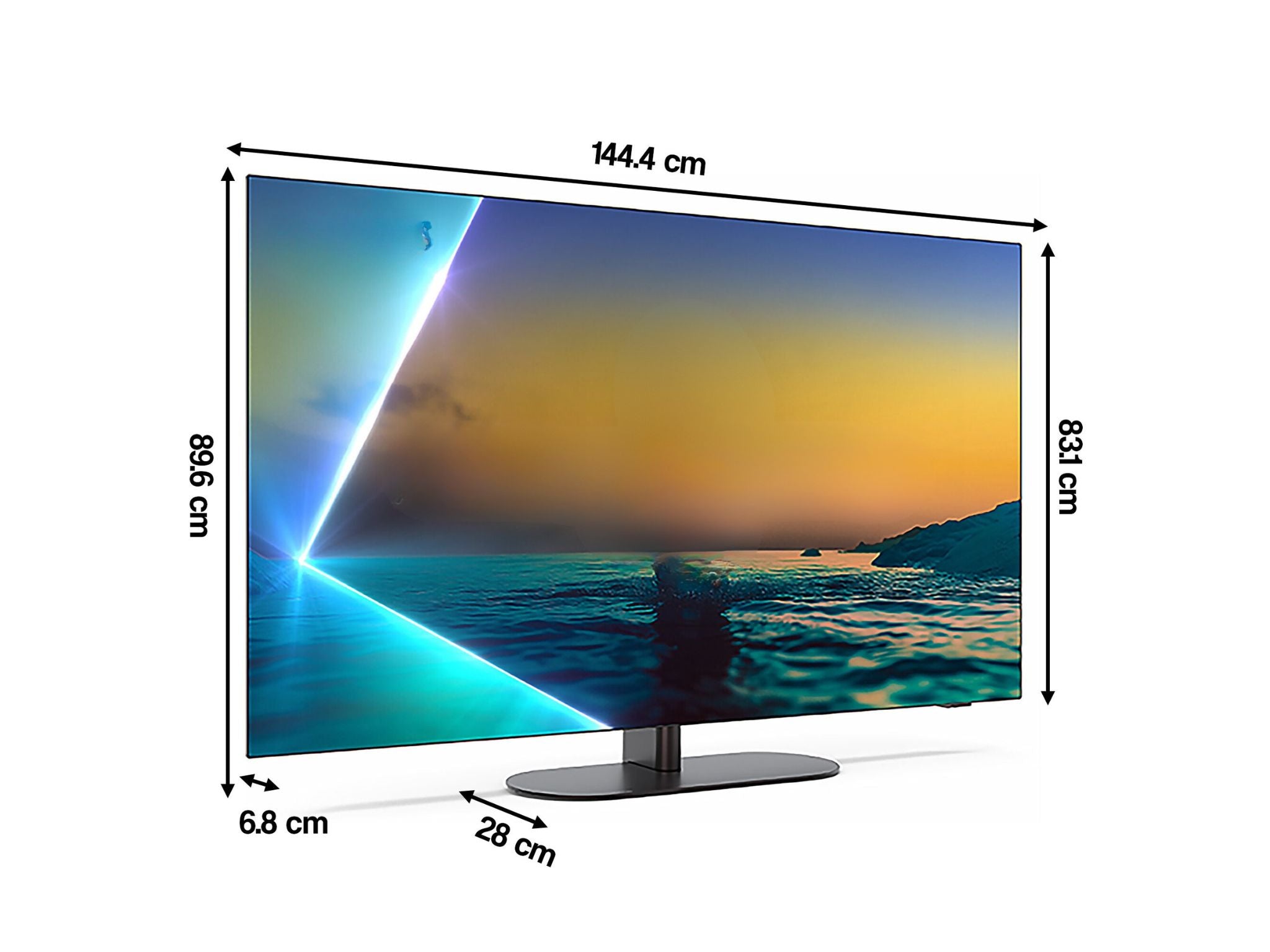 Philips 65OLED820 65 cali smukły profil elegancki wygląd