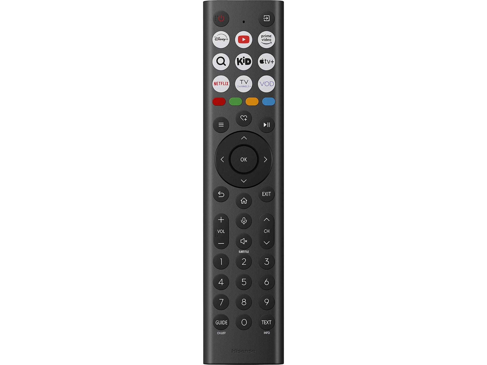 Pilot Hisense 100E7Q PRO Smart TV sterowanie VIDAA