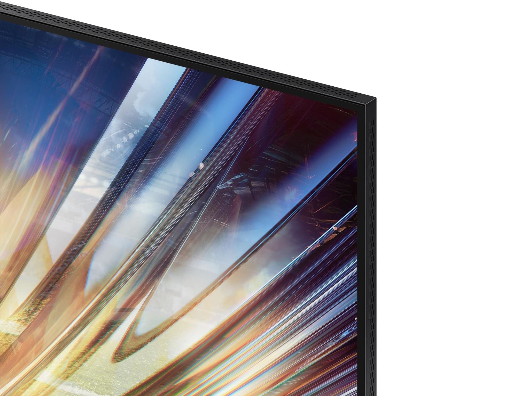 Samsung QE75QN800D cienka ramka zbliżenie detali ekranu