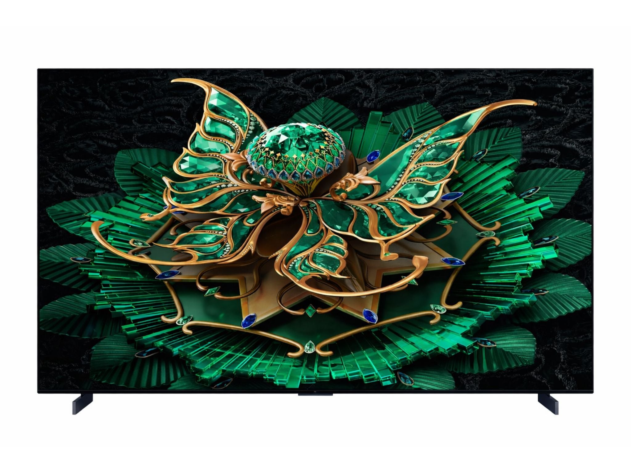 TCL 115C7K 115 cali Mini LED 4K Smart TV widok z przodu cienka ramka