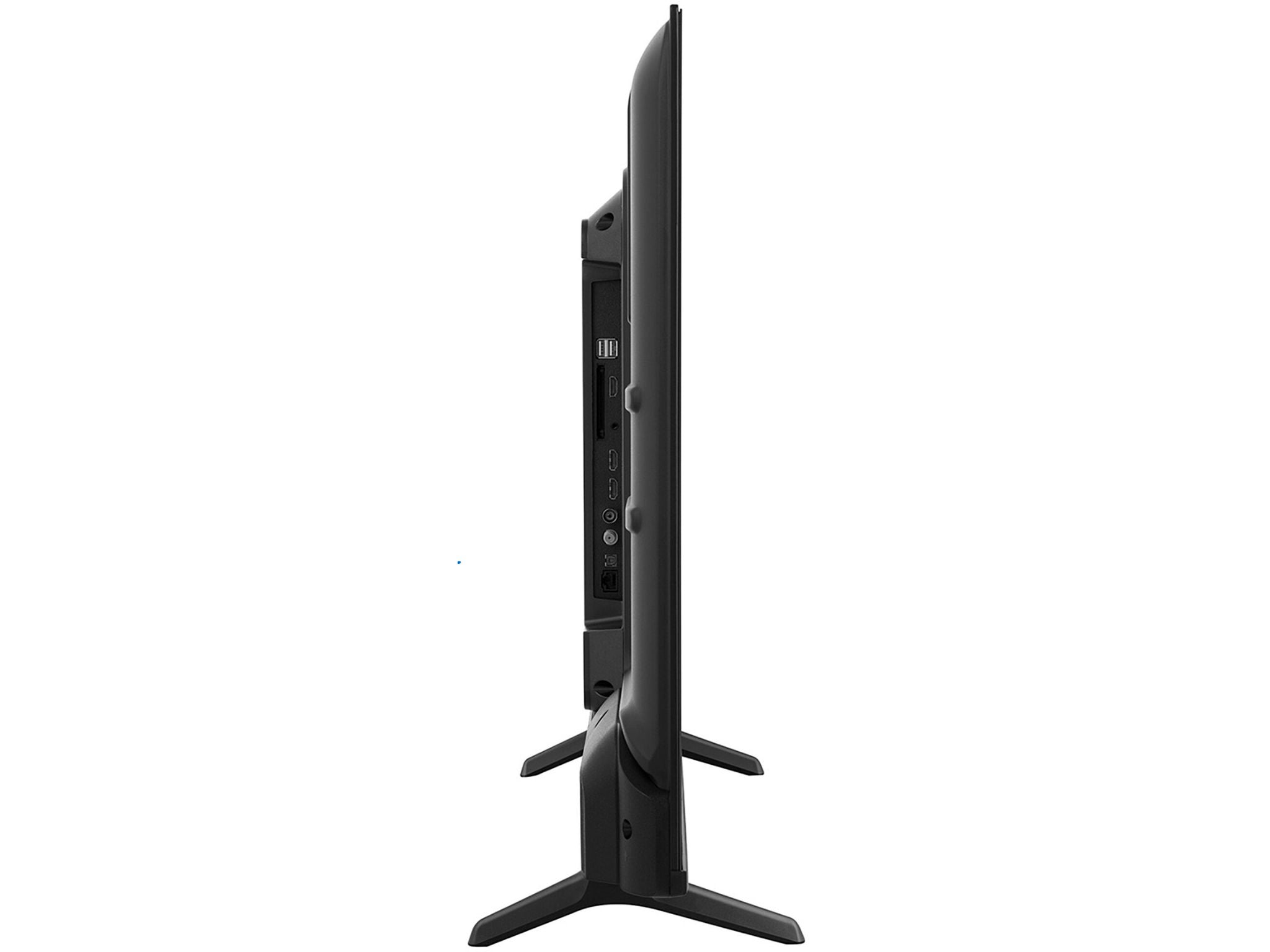 Telewizor Hisense 50E7Q PRO – profil boczny, smukła konstrukcja