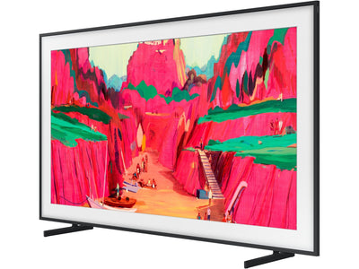 Telewizor Samsung QE85LS03FW – widok pod kątem, Mini LED i design The Frame